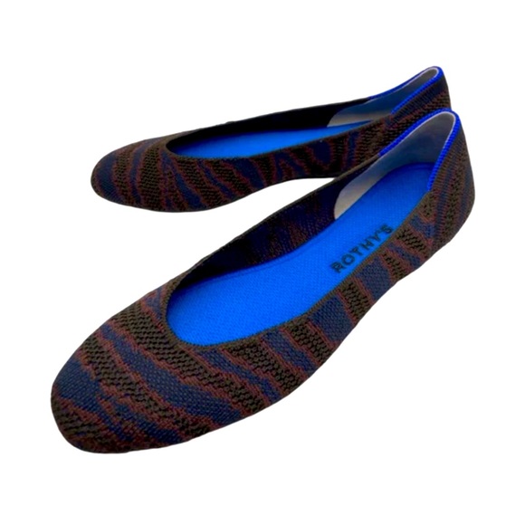Rothy’s Sapphire Zebra Slip On Flats Size 9.5 Excellent Condition - Picture 3 of 9